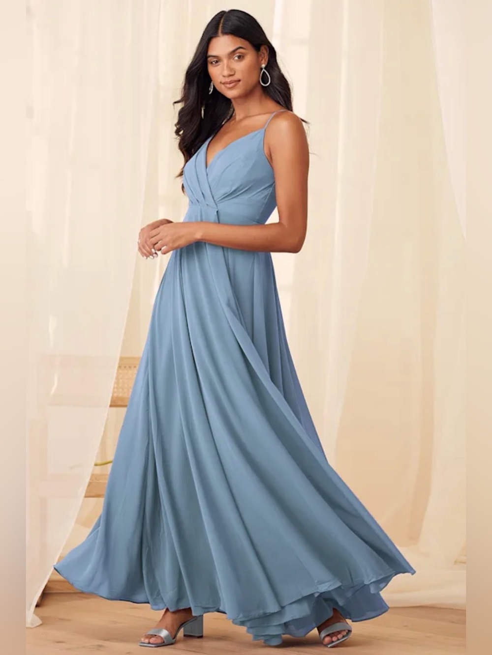 All About Love Slate Blue Maxi Dress